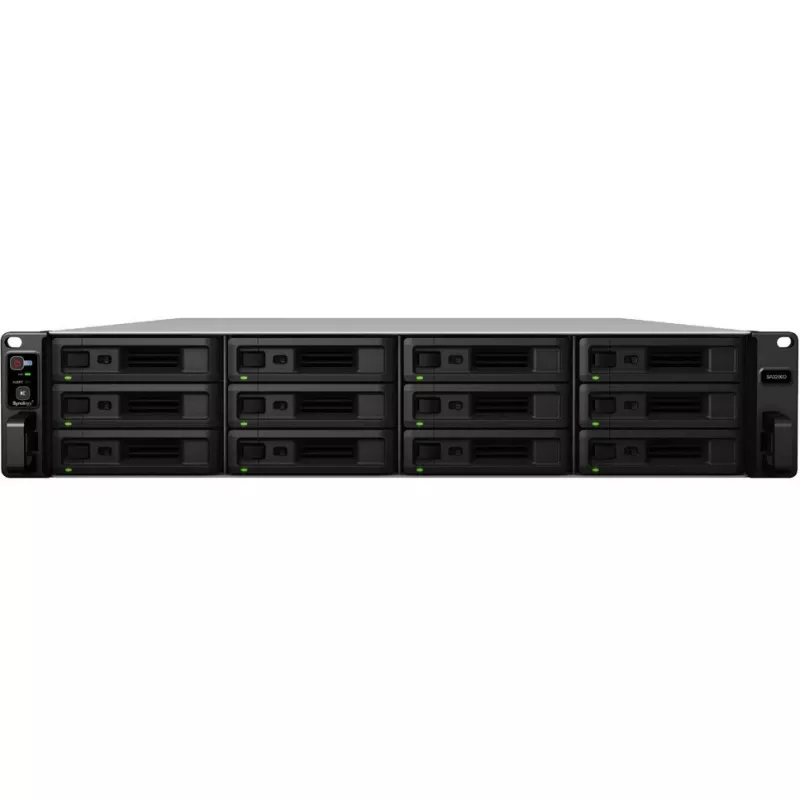 Synology SA3200D NAS-Server, 12 Einschübe, Rack-montierbar, RAID 0/1/5/6/10/JBOD/RAID F1, 16 GB RAM, GbE/10GbE, iSCSI, 2U (SA3200D)