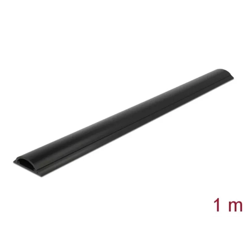 Kabelkanal DeLOCK 50 x 12 mm selbstklebend schwarz 1 m