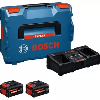 Bosch EXPERT 18V Starter-Set mit 2 Akkus und Ladegerät in L-BOXX