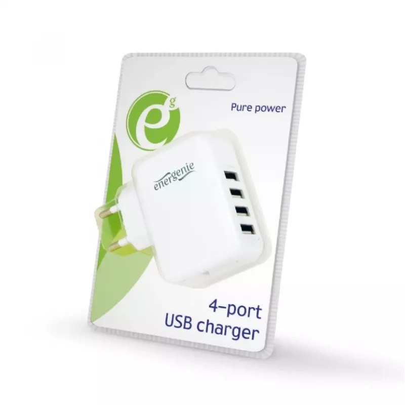 USB-Ladegerät Universal Weiß/4-Port EG-U4AC-02 GEMBIRD