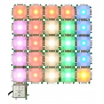 Lichtset ALLNET BrickRknowledge 7 Farben Lichtset Blau Grün Orange Rot Warmweiß Gelb