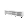 RTV-Schrank FARO 200x42x52 weiß matt + Eiche craft