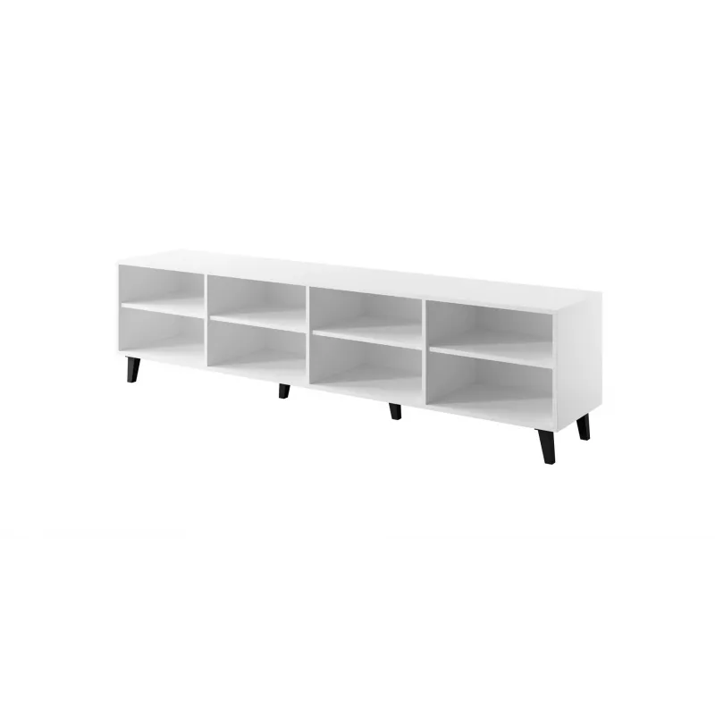 RTV-Schrank FARO 200x42x52 weiß matt + Eiche craft