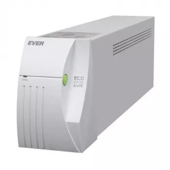 EVER ECO Pro 1000 AVR CDS - USV - AC 230 V - 650 Watt - 1000 VA 5 Ah - USB - Ausgangssteckdosen: 2 - Weiß