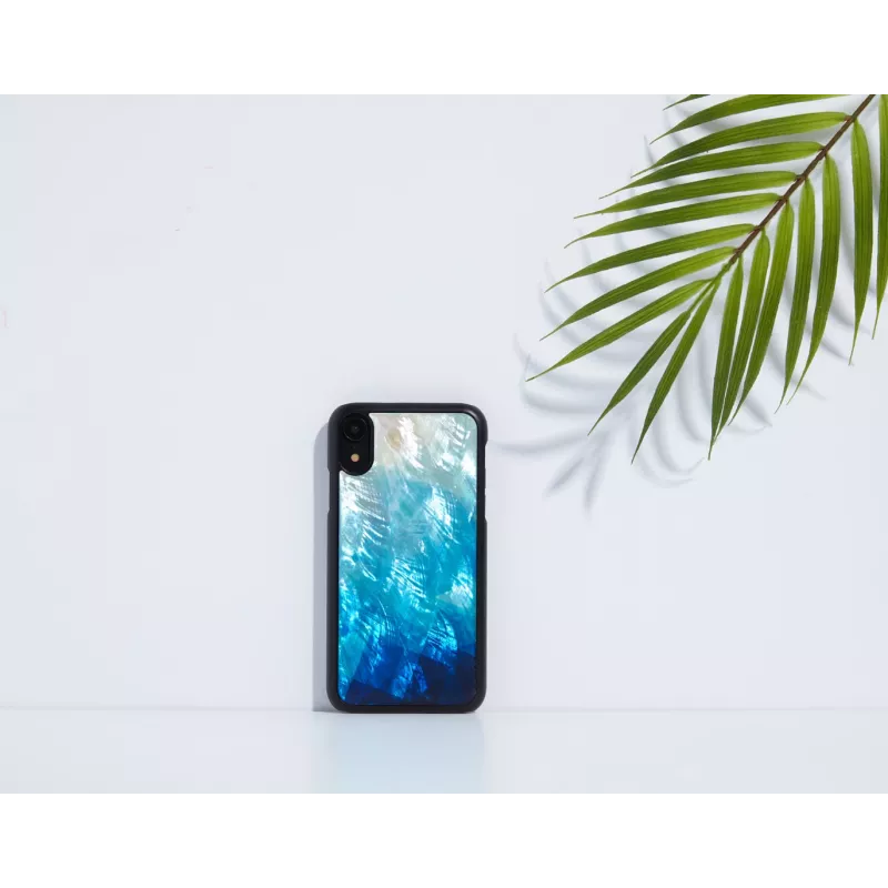 iKins Handyhülle für iPhone XR – blau see außen, schwarz innen