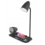 Tischlampe Tellur TLL151361 mit kabellosem Qi-Ladegerät und Bluetooth-Lautsprecher, einstellbare Beleuchtung