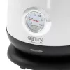 Wasserkocher Camry CR 1344 — 1,7 l, 2200 W, Edelstahl, integriertes Thermometer, 360°-Basis, weiß