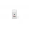 AC USB-Ladegerät DIGITUS 20W, 1x USB-C, 1x USB-A, Eingang 100–240V, Weiß