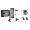 Monitorhalterung MACLEAN MC-854 für zwei Monitore 17–27 Zoll VESA 75x75 / 100x100, Doppelarm-Tischhalterung