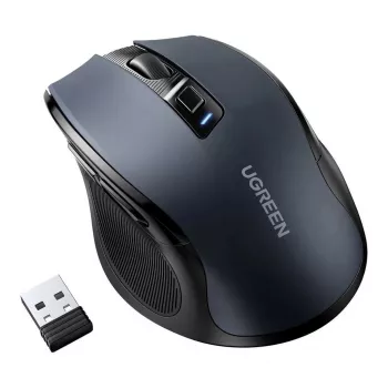 Maus UGREEN 90855 Kabellos Optisch USB 2,4GHz Bluetooth 5.0 4000 DPI Schwarz