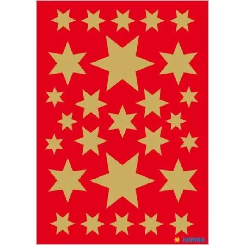 Sticker 6-zackige Sterne HERMA 3927