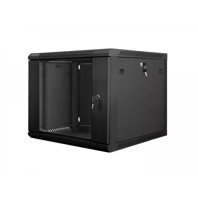 Wandgehäuse LANBERG 9U 19 Zoll WF01-6609-10B, 600×600×507 mm, 60 kg, IP20, schwarz