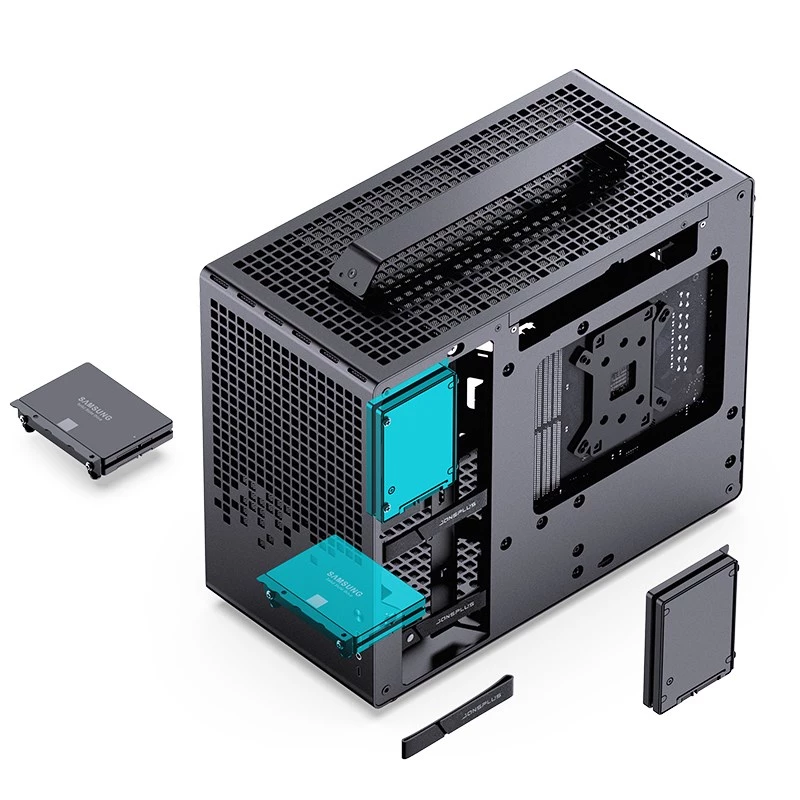 Jonsplus MATX Handgriff-Gehäuse Z20 – schwarz