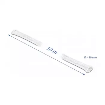 Geflechtschlauch DeLOCK 20805 10 m x 19 mm weiß