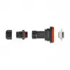 DeLOCK D-Sub 9-polig Buchse IP67 wasserdichter Anschluss schwarz orange