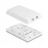 DeLOCK Glasfaser-Anschlussdose 2 x SC Simplex LC Duplex Weiß