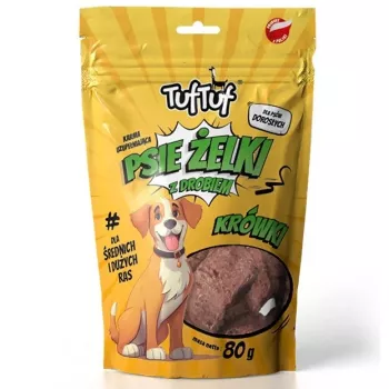 Hundeleckerlis TufTuf Geflügel-Fudge 80 g – weiche Kau-Snacks mit Geflügelgeschmack, zuckerfrei, glutenfrei