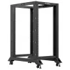 Lanberg Open Rack 22U Schwarz (22HE, 19-Zoll-Rack), Serverrack, Schwarz