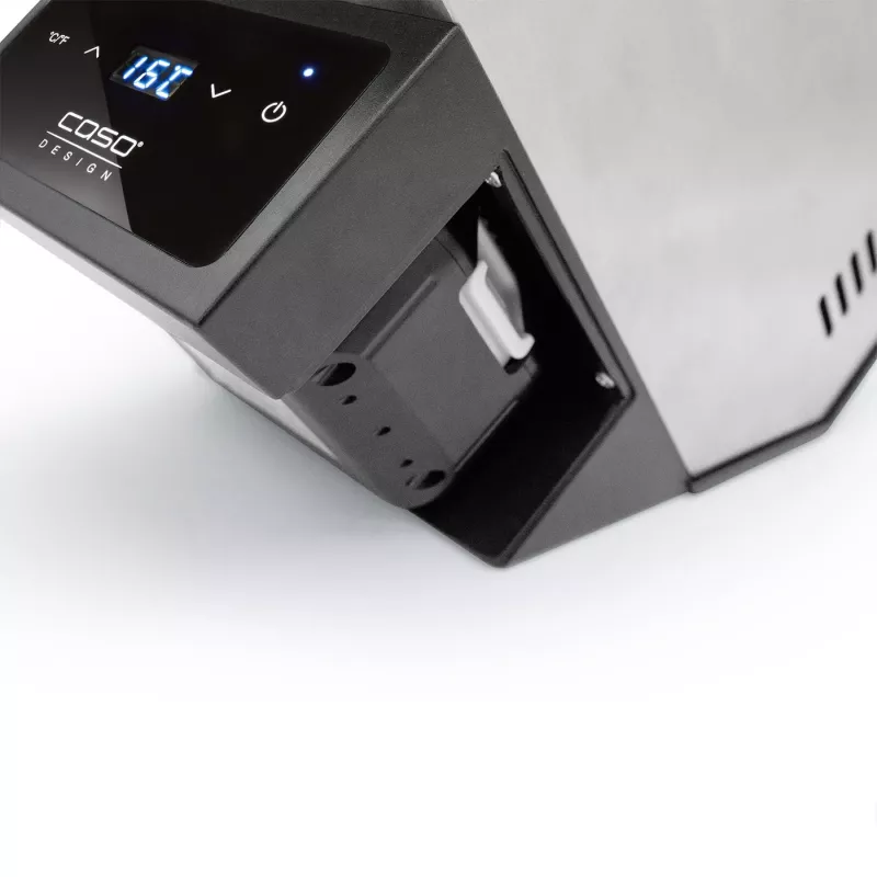 Caso | Weinkühler | WineCase Deluxe Edelstahl | Flaschenkapazität 1 | Schwarz/Silber