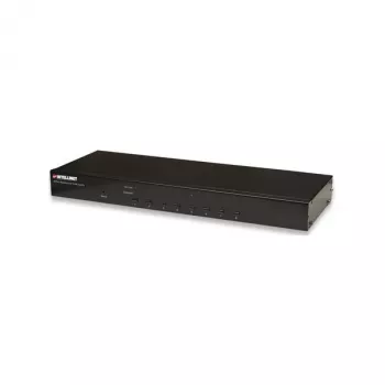 Intellinet 8-Port Rackmount KVM Switch, Combo USB + PS/2, On-Screen-Display, Kabel im Lieferumfang (Euro 2-Pin Stecker)
