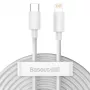 Baseus Simple Wisdom Datenkabel-Kit USB-C auf Lightning PD 20W (2 Stück/Set) 1,5m Weiß