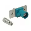 Koaxialstecker DELOCK 89826 — FAKRA Z Stecker, vergoldete Kontakte, 21,2×24×7,5 mm