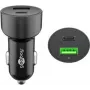 Goobay 39908 Ladegerät für Mobilgeräte Smartphone - Tablets Schwarz Zigarettenanzünder-Adapter Schnelllade-Auto (39908)