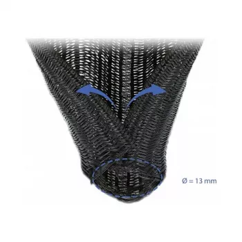 Geflechtschlauch DeLOCK 18909 5 m x 13 mm schwarz