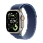 Apple Watch Ultra 3 GPS + Cellular 49mm Natural Titanium Gehäuse mit Blue/Bright Blue Trail Loop - S/M | Apple