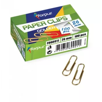 Clips Forpus, gelb Metall, 26 mm rund (100) 1104-006