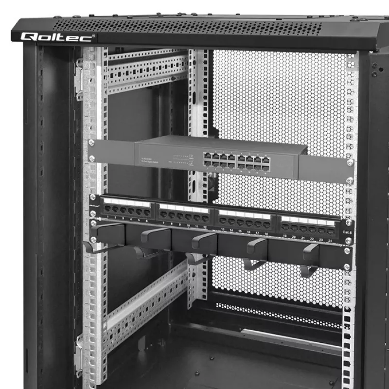 Kabelmanager QOLTEC 54515 1U für 19-Zoll-Racks