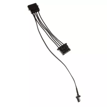 Kolink 3-Pin-Lüfterstrom-auf-2×4-Pin-Molex-Adapter, 245 mm, schwarz