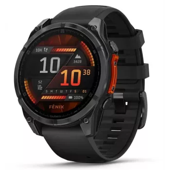 Garmin Fenix 8 3,56 cm (1,4) AMOLED 47 mm Digital 454 x 454 Pixel Touchscreen Schwarz Wi-Fi GPS (Satellit)
