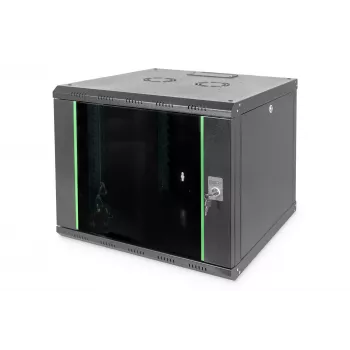 DIGITUS Professional Unique DN-19 09U-6/6-SW - Schrank - Netzwerkschrank - geeignet für Wandmontage - Schwarz, RAL 9005 - 9U - 48,3 cm (19) (DN-19 09U-6/6-SW)