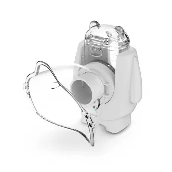 Tragbarer Ultraschallvernebler neno Atemo 36 / 5 000 — batterie-/USB-betrieben, für Kinder, inklusive Mundstück und Kindermaske