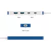 USB-C Hub HYPER HyperDrive Flex HD5200BUGL — 4 Anschlüsse, blau