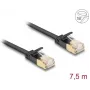 Netzwerkkabel DeLOCK RJ45 Cat.6A Stecker auf Stecker U/FTP 7,5 m Schwarz