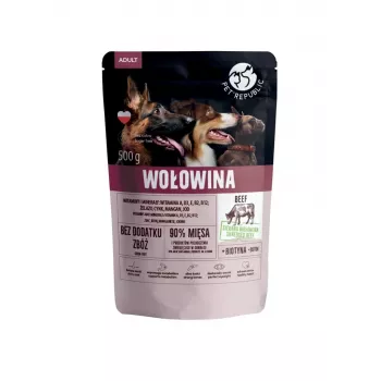 Nassfutter für Hunde PetRepublic PET REPUBLIC Adult Beef 500 g