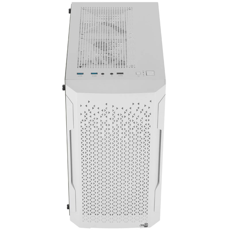 ATX AEROCOOL TRINITY MINI FRGB MICRO MINI TOWER GEHÄUSE MIT GLASPANEEL (WEIß)