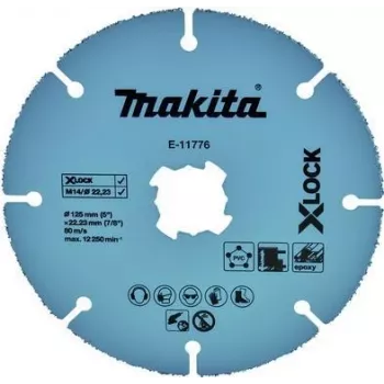Makita - Trennscheibe - für Kupfer, Polyvinylchlorid (PVC), Gipskarton, faserverstärkter Kunststoff - 125 mm - Körnung: 40