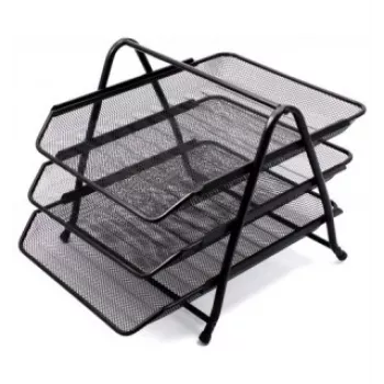 Schreibtisch-Ablageorganizer Forpus FO30545 Metall Schwarz
