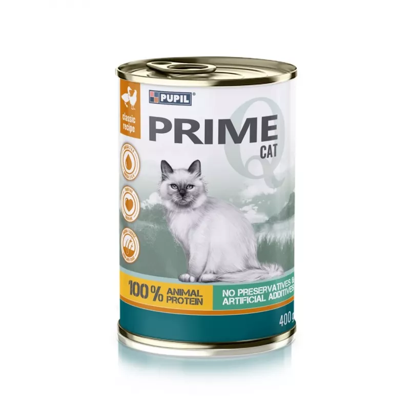 PUPIL Prime reich an Huhn und Ente - Nassfutter für Katzen - 400g