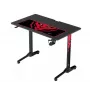 Table Diablo X-Mate Schwarz — gerader rechteckiger Kohlefaser-Tischplatte, 1000×600×755 mm