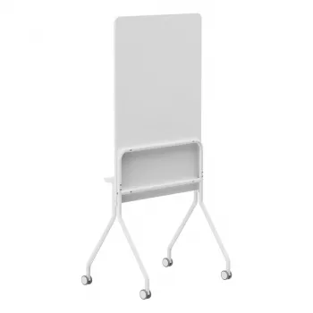 Trockenlöschtafel Ergo Office ER-305 — freistehende magnetische Weißwandtafel auf Rollen, Stahl, weiß