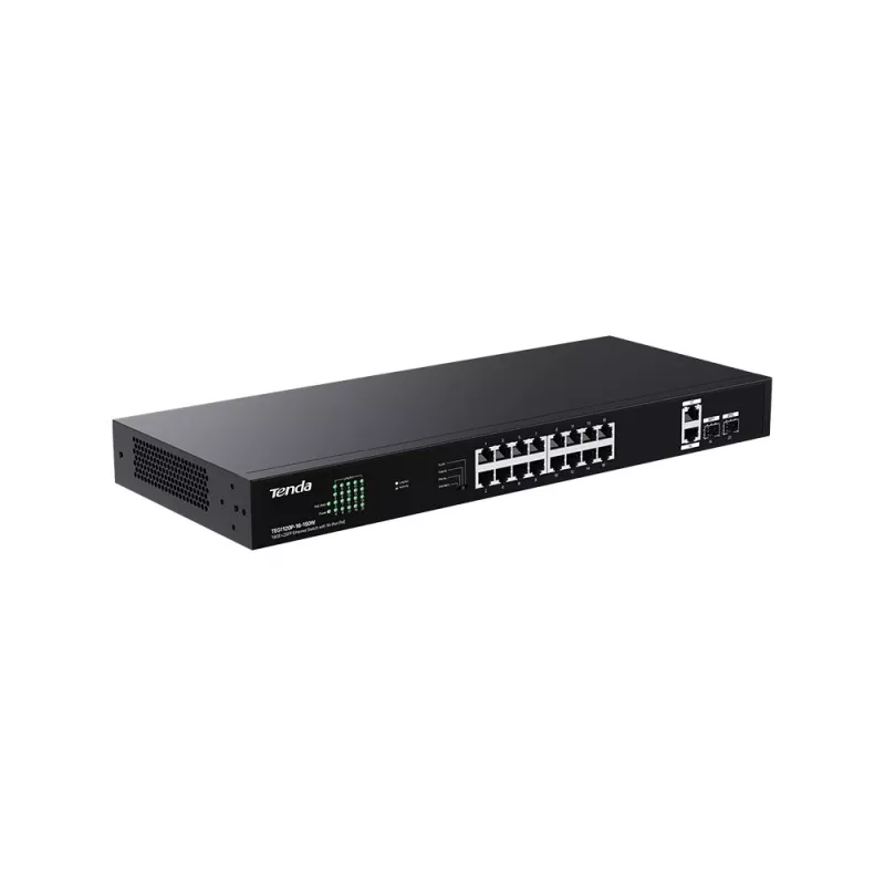 Switch TENDA TEG1120P-16-150W PoE+ Gigabit 16x 1Gb/s, 135W PoE-Budget