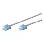 Goobay Ultra-Flexibles CAT 6A Patchkabel slim U/UTP Grau - extra-kurzer Stecker (74219)