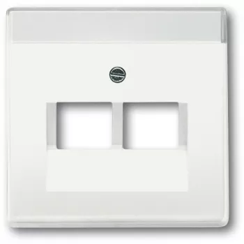 Wandplatte / Schalterabdeckung Busch-Jaeger 1710-0-3888, weiß, 63×63 mm, konventionelles Design