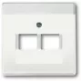 Wandplatte / Schalterabdeckung Busch-Jaeger 1710-0-3888, weiß, 63×63 mm, konventionelles Design