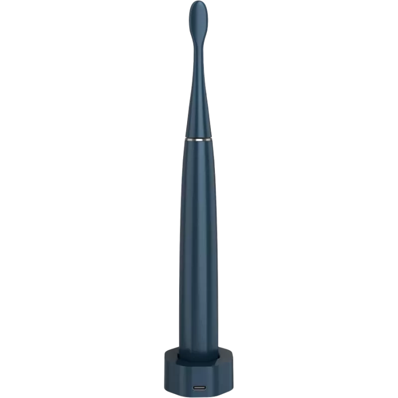 Kabellose Zahnbürste, Marineblau, 3 Bürstenköpfe, 1400mAh, Funktion: Sanft, Reinigen, Massage, Weiß, Schrubben