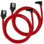 Corsair Premium-Sleeved SATA-Kabel gewinkelt, Rot 60 cm – 2er-Packung